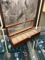 6 Slots Leather Watch Organizer Box (Brown)_img_0
