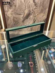 6 Slots Leather Watch Organizer Box (Green)_img_0