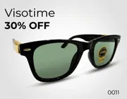 Visotime Classic Black Square Frame Sunglasses with Gold Accents and UV400 G-15 Lenses (Model 0011)_img_1
