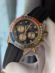 Rolex Rainbow Gold Quartz Watch_img_0