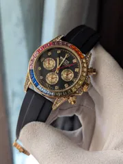 Rolex Rainbow Gold Quartz Watch_img_1