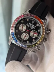Rolex Rainbow Silver Quartz Watch_img_0