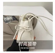 Solid color Korean Bow Armpit shoulder bag_img_9