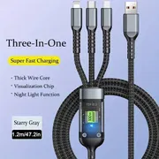 100W 3-in-1 Fast Charging & Data Transfer Cable_img_1