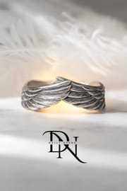 Angel Wings Unisex Ring – Silver Feather Design | Daily Needs Jewelry_img_0