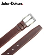 Leather Plain Belt Chocolate_img_0