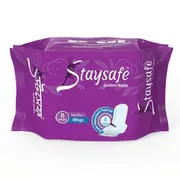 Staysafe Sanitary Napkin Heavy Flow Wings 8 Pads_img_0