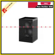 deli Pen Holder 73×73×115 mm Mesh Steel Barrel 908 Black 1pcs_img_2