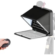 LENSGO TC7 Portable Professional Teleprompter for Cameras & Smartphones – Foldable with Bluetooth Remote, 8 Lens Adapters (Black) | Price in BD_img_1