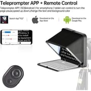 LENSGO TC7 Portable Professional Teleprompter for Cameras & Smartphones – Foldable with Bluetooth Remote, 8 Lens Adapters (Black) | Price in BD_img_2