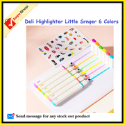 Deli Highlighter Little Srnqer 6 Colors set, Model:-U13-6C_img_2