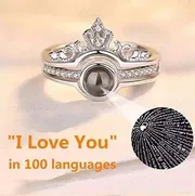 100 LANGUAGE "I LOVE YOU" RING + ROYAL BLUE PREMIUM BOX_img_2