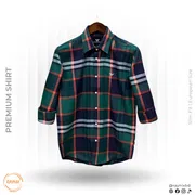 Men’s Premium Forest Green Plaid Slim-Fit Casual Shirt_img_0