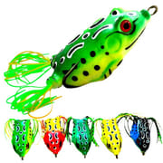 2.4'' Long Realistic Topwater Frog Soft Silicone Frog Fishing Lures with Double Concealed Hooks Frog Bait for Fish Over 1kg Topwater Frog_img_0