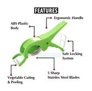 2-in-1 Multipurpose Vegetable & Fruit Cutter with Peeler | 5 Sharp Blades Multi Chopper | Price in BD_img_2