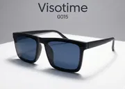 Premium Double Poly Rectangular Sunglasses – Matte Black / Blue Lens_img_1