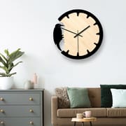 Woodpecker Retro Wall Clock – Creative European Style Wooden Decorative Clock for Home & Office_img_8