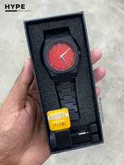 Red Calligraphy Dial Polycarbon Plastic Lightweight Watch_img_5