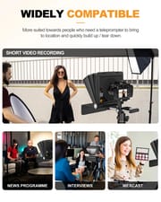 LENSGO TC7 II 7.9" Foldable Portable Teleprompter for Smartphones, Tablets & DSLR Cameras – With Bluetooth Remote & App Control | Price in BD_img_0