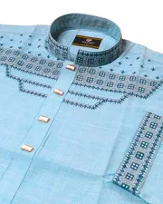 Classic Sky Threadwork Panjabi_img_1