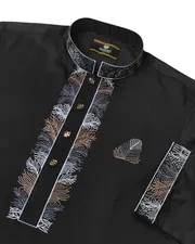 Noir Elegance Embroidery Panjabi -A3B103_img_1