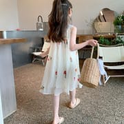 Kids Girls Summer Halter Neck Floral Embroidery Skirt Dress (1-7 Years)_img_2