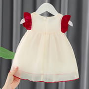 Baby Girl Ruffle Sleeve Big Bow Summer Party Dress (6 Months – 3 Years)_img_3