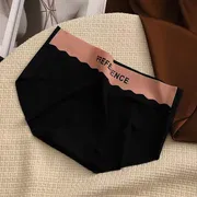 Seamless Thin Ice Silk Underpanties Soft Female Underwear Traceless Women's Panties Mid-rise Fashion Sports Intimates_img_5