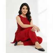 Red Premium Salowar Pant | Shating Cotton Linen Fabric | Soft & Stylish_img_1