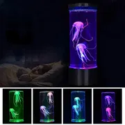 Jellyfish Lamp Aquarium Lampka Nocna 7 Colors Fancy LED USB Table Night Light Children's Gift Lighting for Home Bedroom Decor_img_2