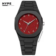 Red Calligraphy Dial Polycarbon Plastic Lightweight Watch_img_6