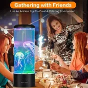 Jellyfish Lava Lamp,7 Dynamic Color Changing Settings, Soft Night Light, Realistic Jellyfish Design for a Relaxing Ambiance_img_2