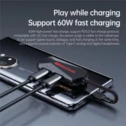 Plextone GS1 Mark 3 3in1 60w Gaming Type-C To 2 Type-C And 3.5mm Converter_img_5