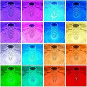16 Colors Crystal Night Light LED Touch Projection Table Lamp Rose Remote Dimmable USB Romantic Atmosphere Light for Decor Home_img_7