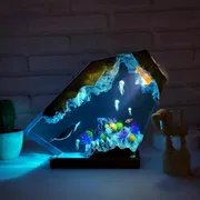 Seabed World Organism Resin Table Light Art Decoration Lamp Whales and jellyfish Night Light Creative USB charge night light Gif_img_0