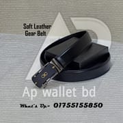 Ferragamo Premium Authentic Crocodile Soft Leather Gear Belt With Box_img_2