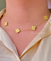 Golden cl'over neckpiece_img_0