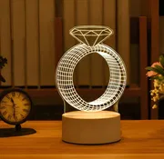 GearUP Acrylic Multicolor Night Lamp White (Diamond Ring)_img_0