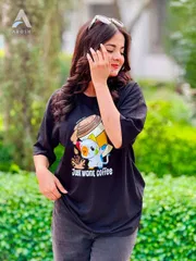 Ladies T-shirt (Just want Coffee)_img_2