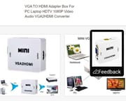 VGA to HDMI supports 1080P HD VGA2HDMI VGA TO HDMI converter- Compact Mini VGA to HDMI 1080P HD Video Converter Adapter With 3.5mm Audio Jack_img_1