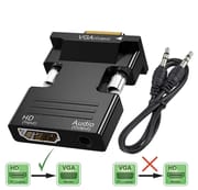 HDMI to VGA Converter - HDMI-compatible To VGA Converter With 3.5mm Audio Cable For PS4 PC Laptop TV Monitor Projector 1080P VGA Female To HD Male Adapt_img_4