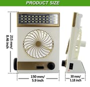 Rechargeable Fan - Multifunctional Four-In-One Solar Fan With Lamp Flashlight Function,CN Plug and Solar Charging_img_4