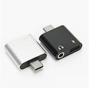 Type C to 3.5mm with charging port | Headphone 2-in-1 Type C Dual-port Audio Adapter To 3.5Mm Jack For Xiaomi Huawei Audio Charger Dispenser Accessories Alliance_img_2