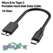 Portable HDD Data Cable 10 GBPS ThunderBolt Cable Micro B to Type C_img_0