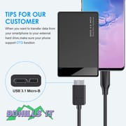 Portable HDD Data Cable 10 GBPS ThunderBolt Cable Micro B to Type C_img_1