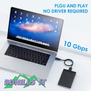 Portable HDD Data Cable 10 GBPS ThunderBolt Cable Micro B to Type C_img_3