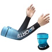 2pcs Men Sun UV Protection Ice Silk Long Sleeve Cover Arm Sleeves Sunscreen Arm Outdoor Cool Sports Cycling Hand Protector_img_15