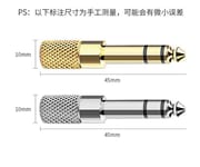 Stereo Audio Jack Converte 6.35mm to 3.5mm Stereo  & 3.5mm to 6.35mm Stereo  Audio / Aux Converter plug_img_3