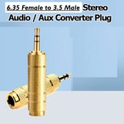 Stereo Audio Jack Converte 6.35mm to 3.5mm Stereo  & 3.5mm to 6.35mm Stereo  Audio / Aux Converter plug_img_2