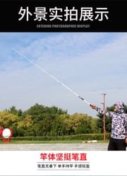 High-Performance 3.6m/12ft Premium Fishing Rod with Glossy White Finish - Carbon and Glass Fiber Build_img_11